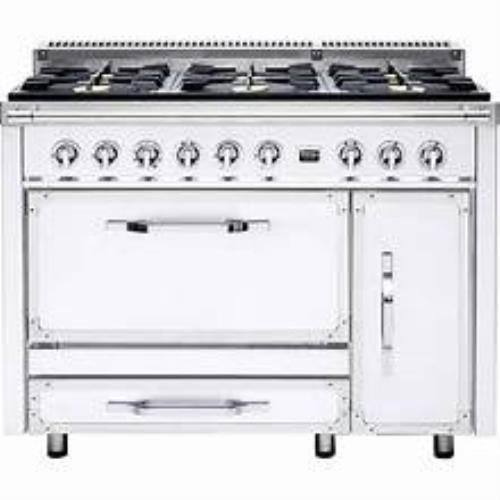 Viking Tuscany Series TVDR4816BAW 48" Freestanding Dual Fuel Antique White Range