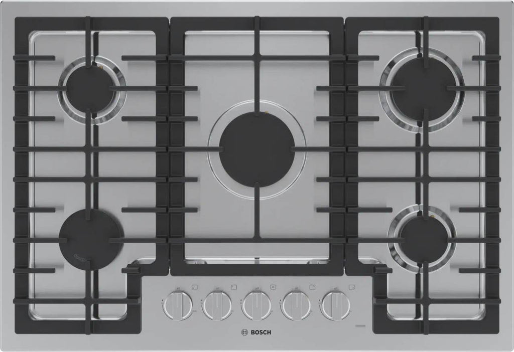Bosch 30" 500 Series Red LED Light 5 Sealed Burners Gas Cooktop NGM5059UC