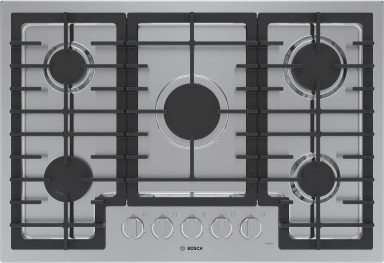 Bosch 30" 500 Series Red LED Light 5 Sealed Burners Gas Cooktop NGM5059UC