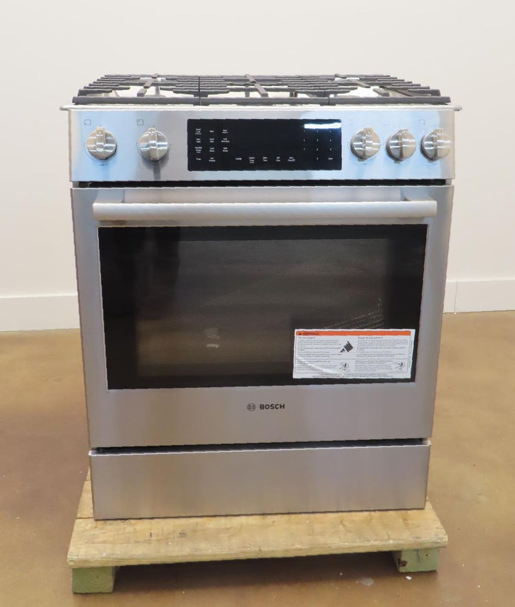 Bosch 800 Series HDI8056U 30" Slide-In Dual Fuel Stainless S Range Full Warranty