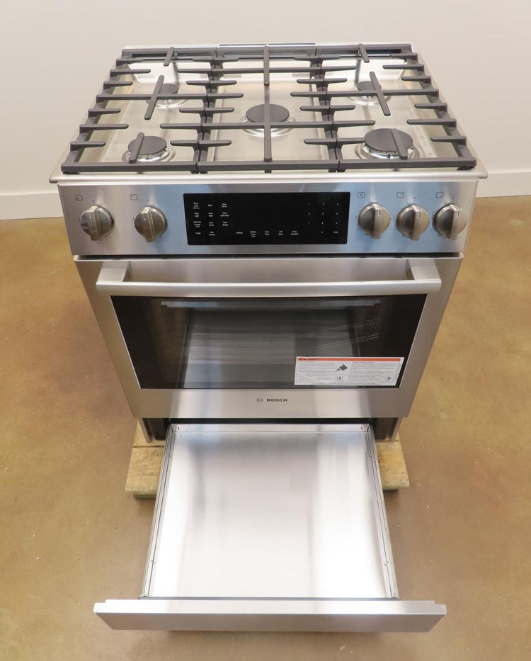 Bosch 800 Series HDI8056U 30" Slide-In Dual Fuel Stainless S Range Full Warranty