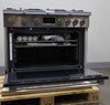 Bosch 800 Series 36" 3.4 Cu.Ft 6 Sealed Burners Freestanding Gas Range HGS8655UC