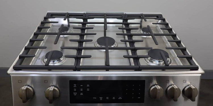 Bosch 800 Series HGI8056UC 30 in 5 Sealed Burners 9 Mode Slide-In SS Gas Range