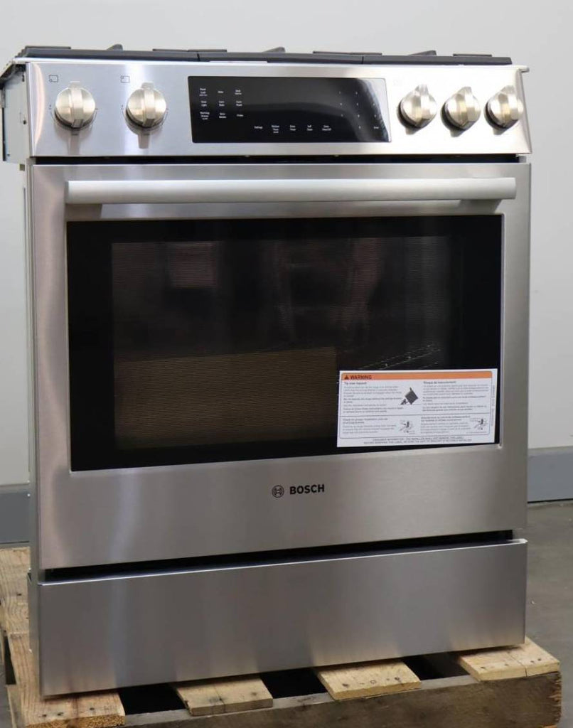 Bosch Benchmark Series 30" 5 Burner Stainless Steel Slide-In Gas Range HGIP056UC