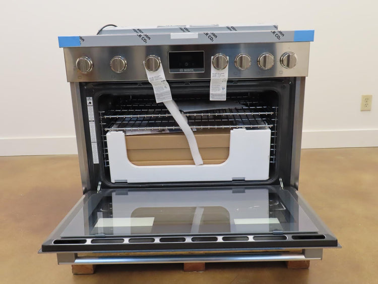 Bosch 800 Series HGS8655UC 36" Stainless Steel Gas Range with 6 Sealed Burners