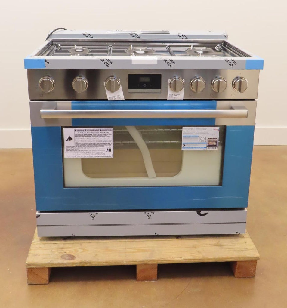 Bosch 800 Series HGS8655UC 36" Stainless Steel Gas Range with 6 Sealed Burners