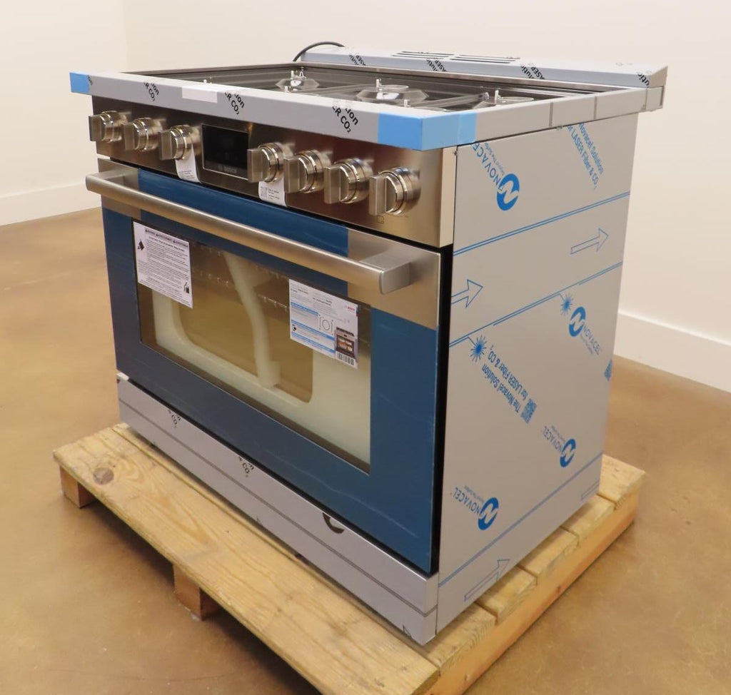 Bosch 800 Series HGS8655UC 36" Stainless Steel Gas Range with 6 Sealed Burners
