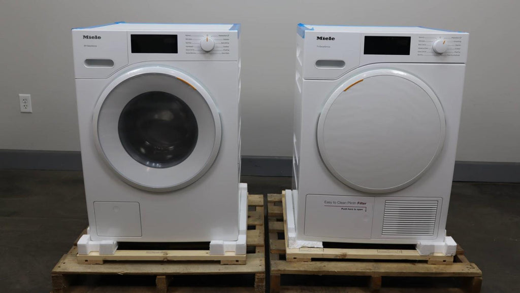 Miele Classic 24" White Front Load Washer and Dryer Set WXD160WCS / TXD160WP