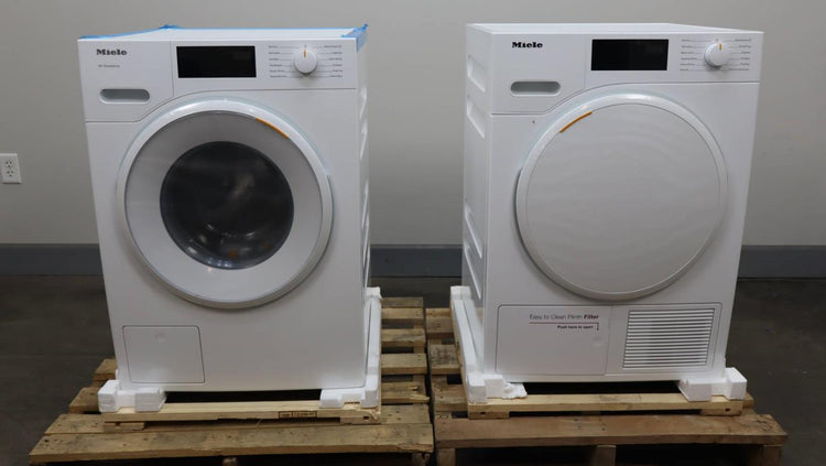 Miele 24" White Front Load Washer and Dryer Classic Set WXD160WCS / TXD160WP
