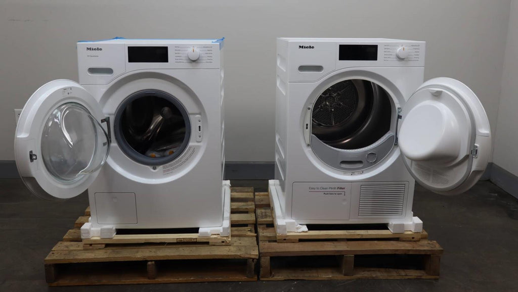 Miele 24" White Front Load Washer and Dryer Classic Set WXD160WCS / TXD160WP