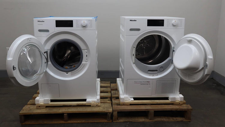 Miele 24" White Front Load Washer and Dryer Classic Set WXD160WCS / TXD160WP