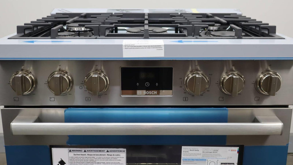 Bosch 800 Series 30" 5 Burner 3.6 Cu.ft SS Freestanding Gas Range HGS8055UC