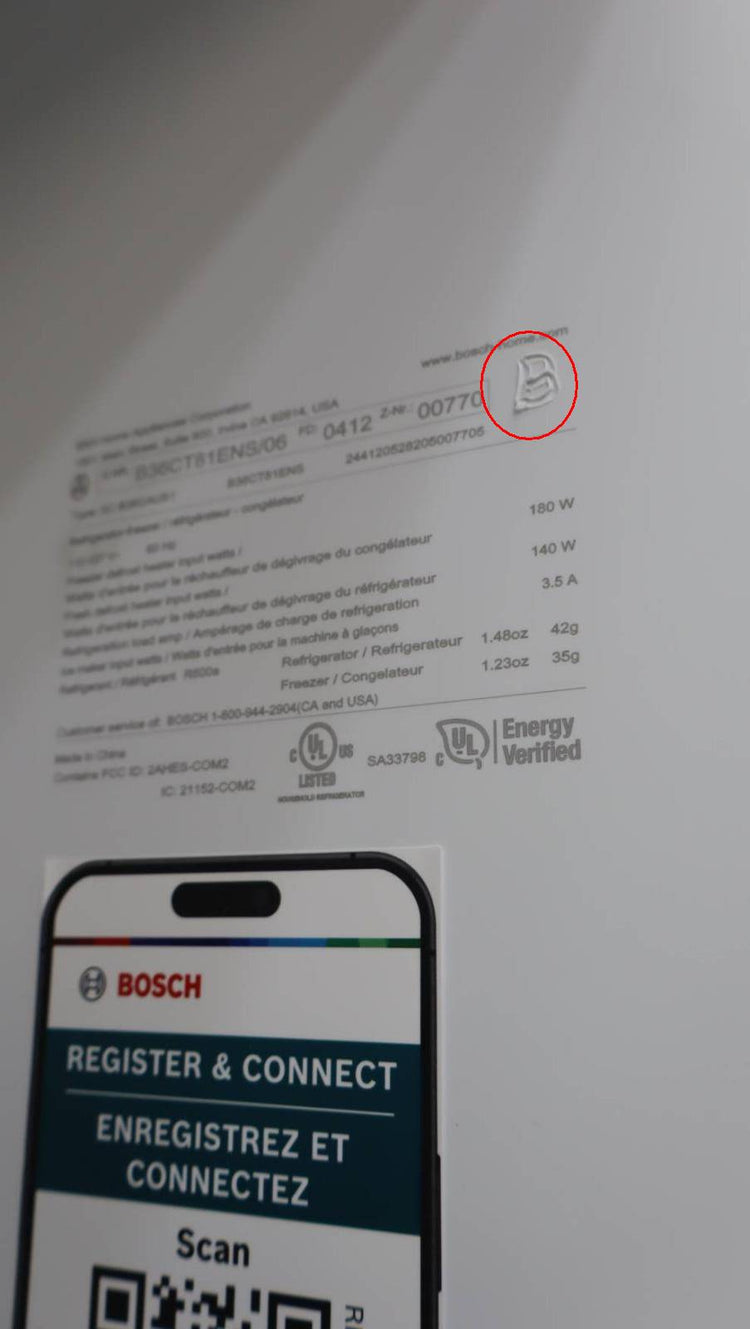 Bosch 800 Series 36" Smart French Door Bottom Mount Refrigerator B36CT81ENS