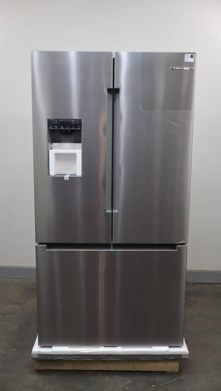 Bosch 100 Series 36" Freestanding French Door SS Smart Refrigerator B36FD10ENS