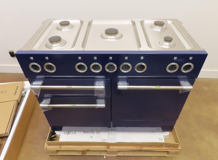 AGA Mercury AMC48DFBBY 48" Freestanding Dual Fuel Blueberry Range