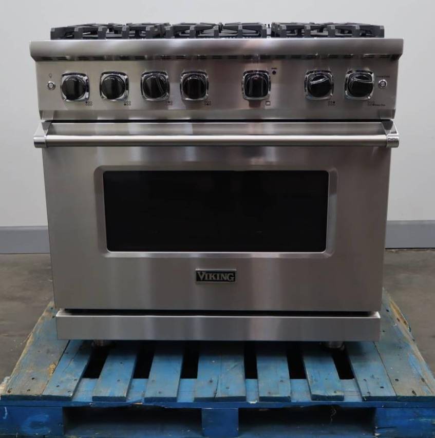 Viking 5 Series 36" Stainless Steel 2021 Pro-Style Gas Range VGR5366BSS