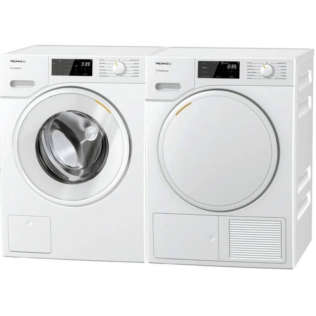 Miele Classic 24" White Front Load Washer and Dryer Set WXD160WCS / TXD160WP