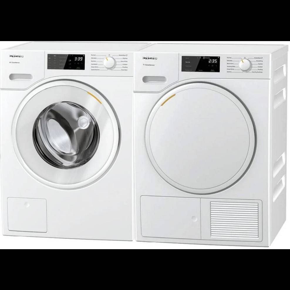 Miele 24" White Front Load Classic Washer and Dryer Set WXD160WCS / TXD160WP