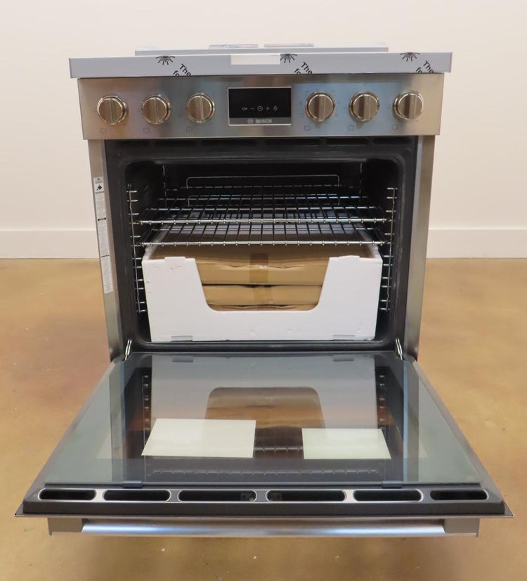 Bosch 800 Series HDS8055U 30" Freestanding Dual Fuel Range Stainless Steel Pics