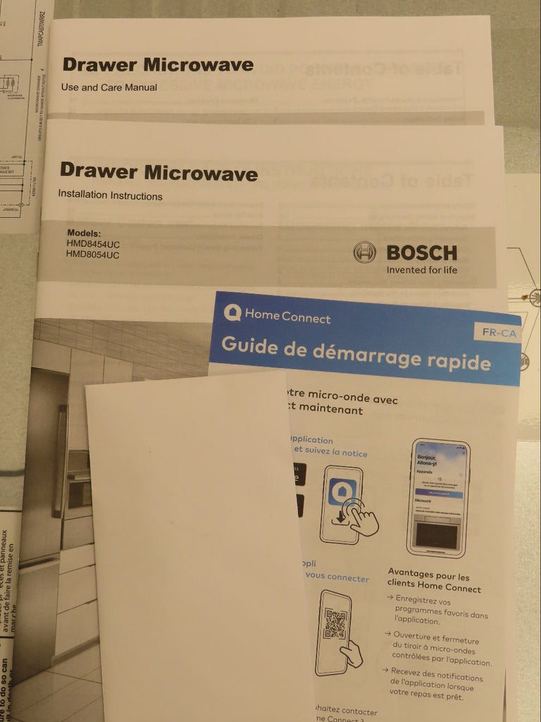 Bosch 800 Series HMD8054UC 30" Tilt Display 1.2 CuFt Smart Microwave Drawer