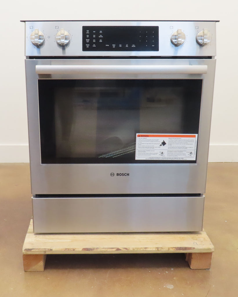 Bosch 800 Series HEI8056U 30" Warming Zone Slide-In Electric Range