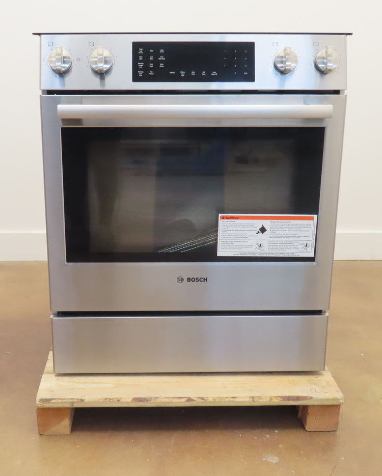Bosch 800 Series HEI8056U 30" Warming Zone Slide-In Electric Range