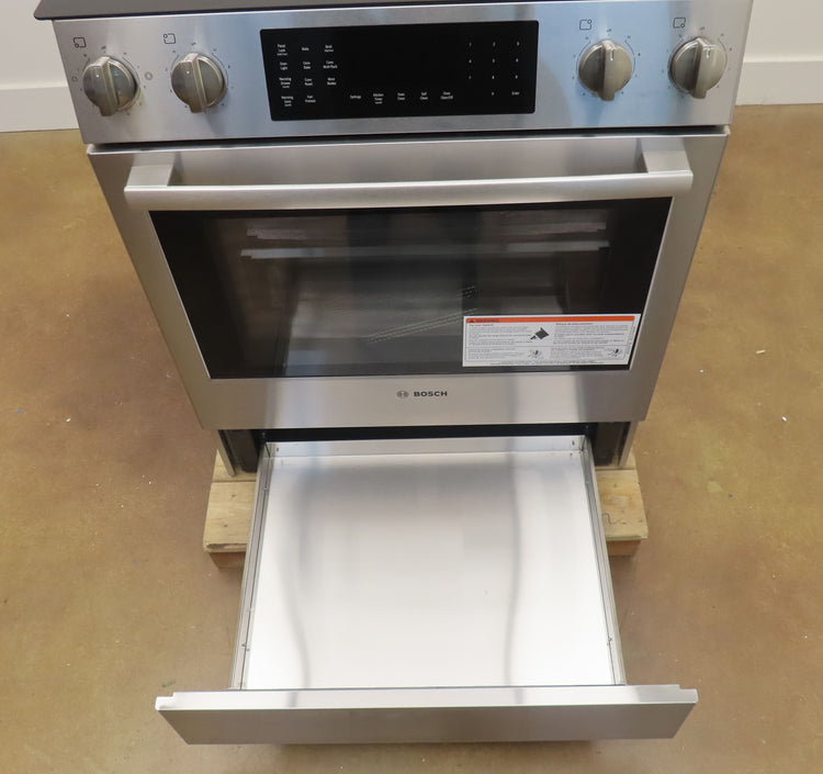 Bosch 800 Series HEI8056U 30" Warming Zone Slide-In Electric Range