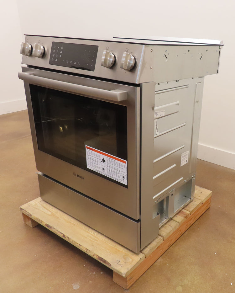 Bosch 800 Series HEI8056U 30" Warming Zone Slide-In Electric Range