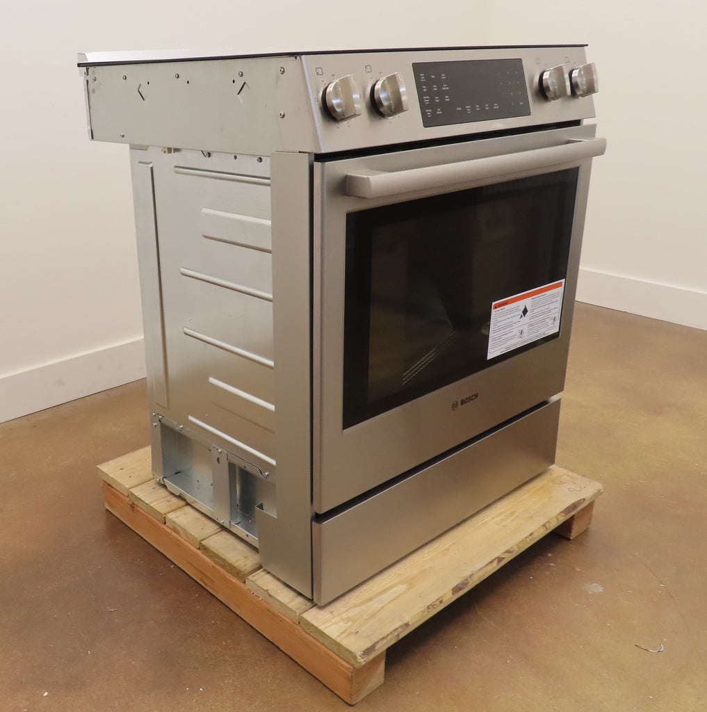 Bosch 800 Series HEI8056U 30" Warming Zone Slide-In Electric Range