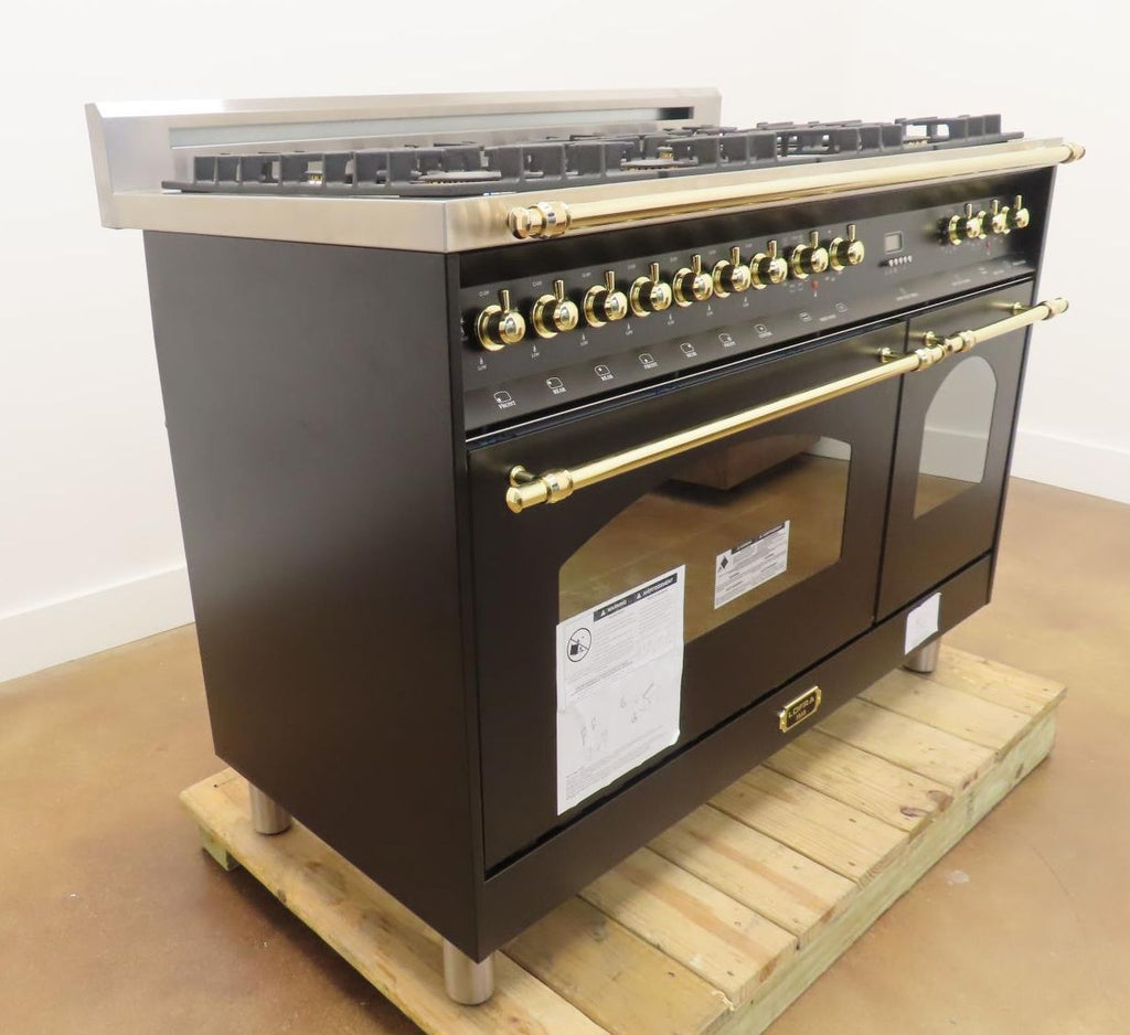 LOFRA Dolcevita RKOD48MMG700 48" Freestanding Dual Fuel Matte Black Range