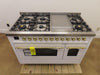 Ilve Nostalgie II Collection UP48FNMPWHG 48 Inch Freestanding Dual Fuel Range