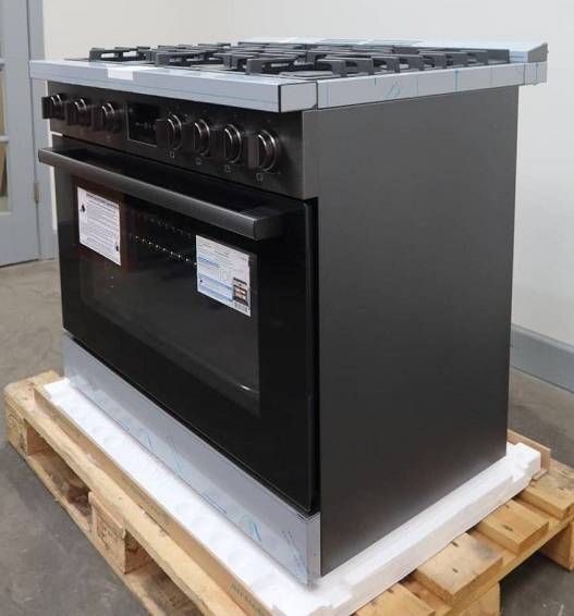 Bosch 36" 800 Series 6 Sealed Burner Black Stainless Duel Fuel Range HDS8645U