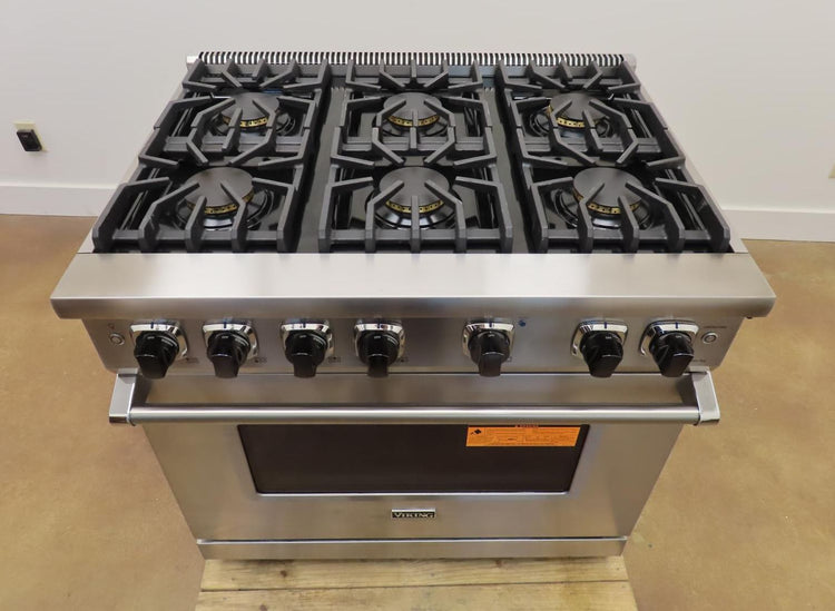 Viking 5 Series VGR5366BSS 36" Pro-Style Gas Range Stainless Steel 2017 Model
