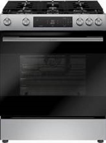 Bosch 100 Series HGF1050MUC 30 Inch Slide-In Stainless Steel Gas Range