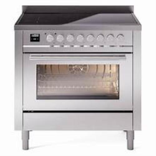 NIB Ilve Professional Plus II UPI366WMPSS 36 Inch Freestanding Induction Range