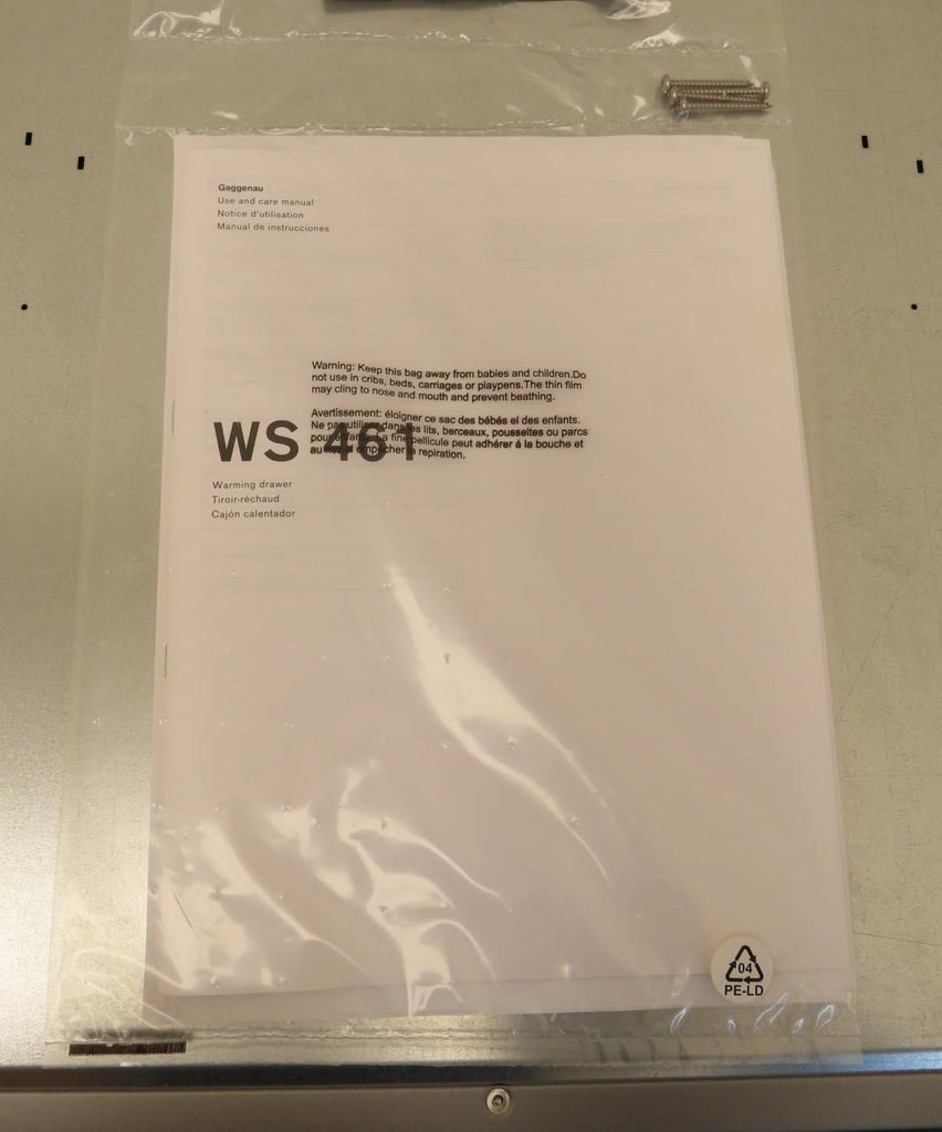 Gaggenau 400 Series WS461710 24 Inch Warming Drawer 0.75 cu. ft. Capacity