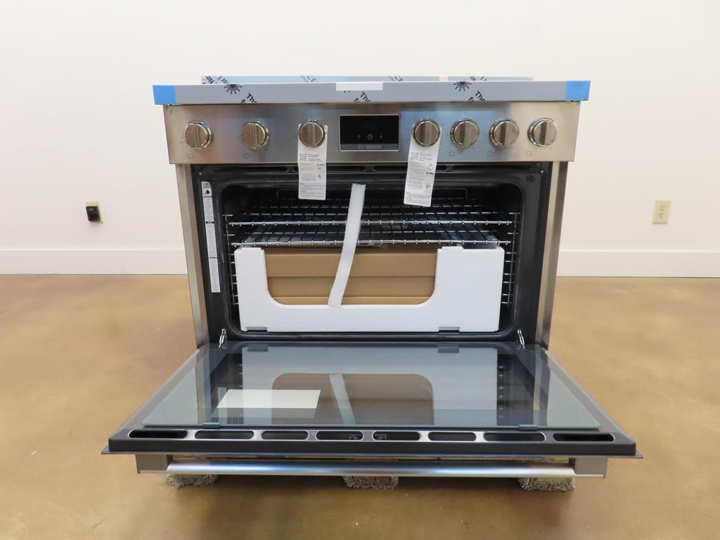 Bosch 800 Series HGS8655UC 36" Stainless Gas Range with 6 Sealed Burners Pics