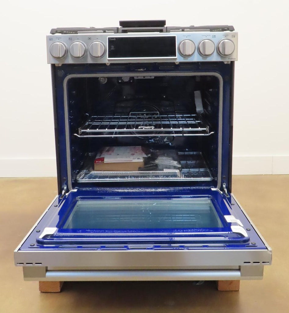 LG 30" LSDS6338F Smart 5 Sealed Burners Slide-in Stainless Dual Fuel Range