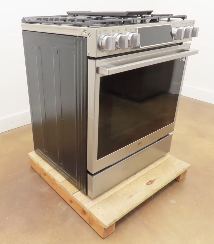 LG 30" LSDS6338F Smart 5 Sealed Burners Slide-in Stainless Dual Fuel Range