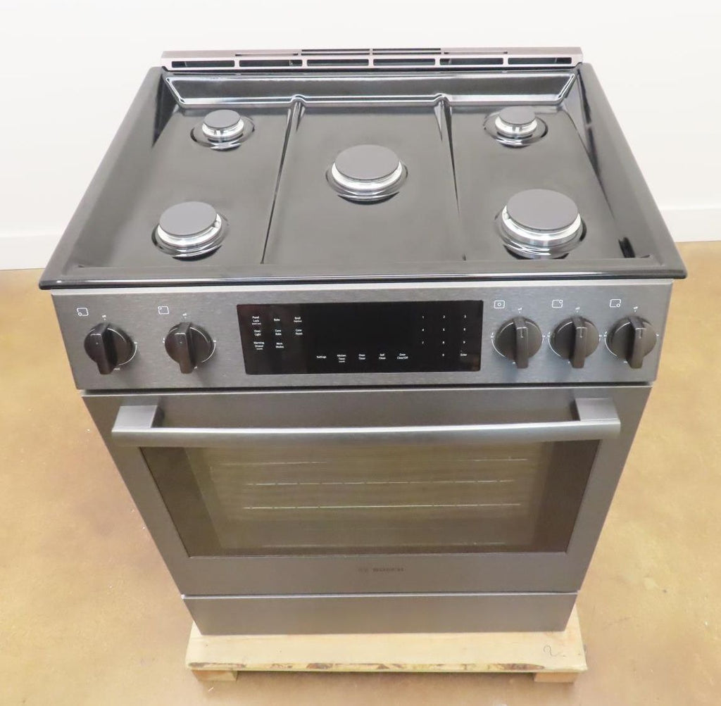Bosch 800 Series HGI8046UC 30" Slide-In Gas Black Stainless Range Full Warranty