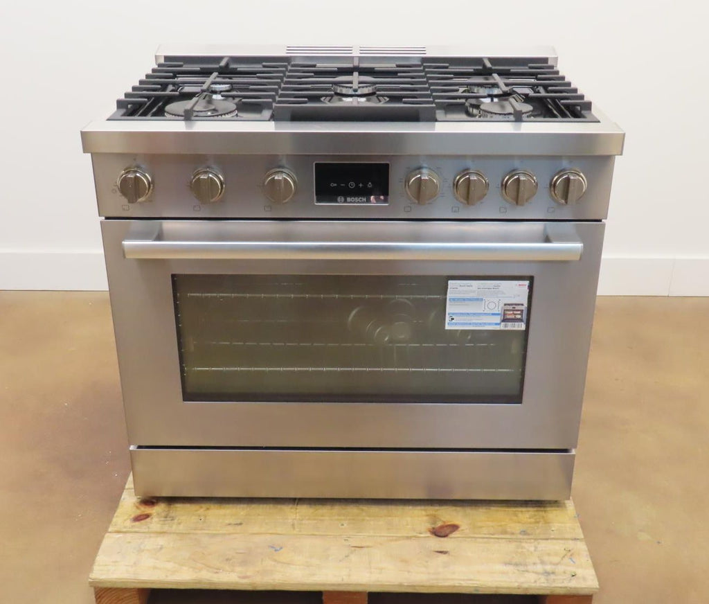 Bosch 800 Series HDS8655U 36" 6 Burner Dual Fuel Convection Range Full Warranty