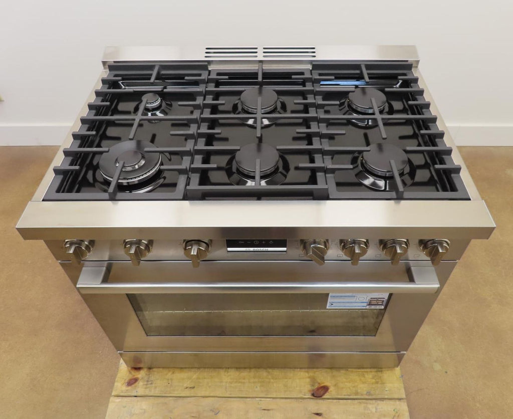 Bosch 800 Series HDS8655U 36" 6 Burner Dual Fuel Convection Range Full Warranty