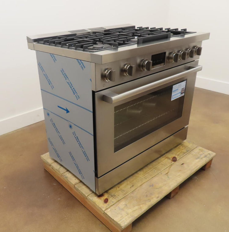 Bosch 800 Series HDS8655U 36" 6 Burner Dual Fuel Convection Range Full Warranty