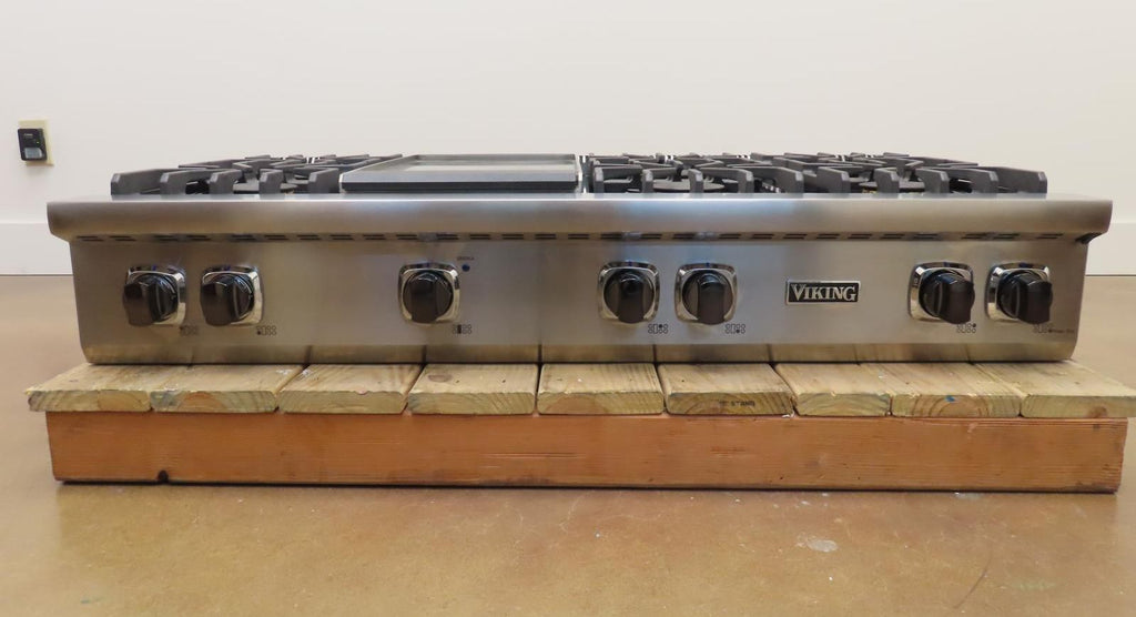 Viking 5 Series VRT5486GSS 48" TruPower Plus + Griddle Gas Rangetop 2024 Model