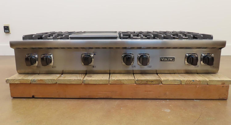 Viking 5 Series VRT5486GSS 48" TruPower Plus + Griddle Gas Rangetop 2024 Model