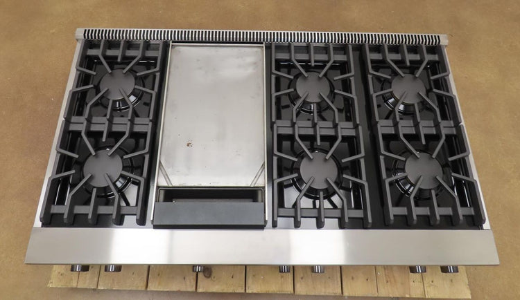 Viking 5 Series VRT5486GSS 48" TruPower Plus + Griddle Gas Rangetop 2024 Model