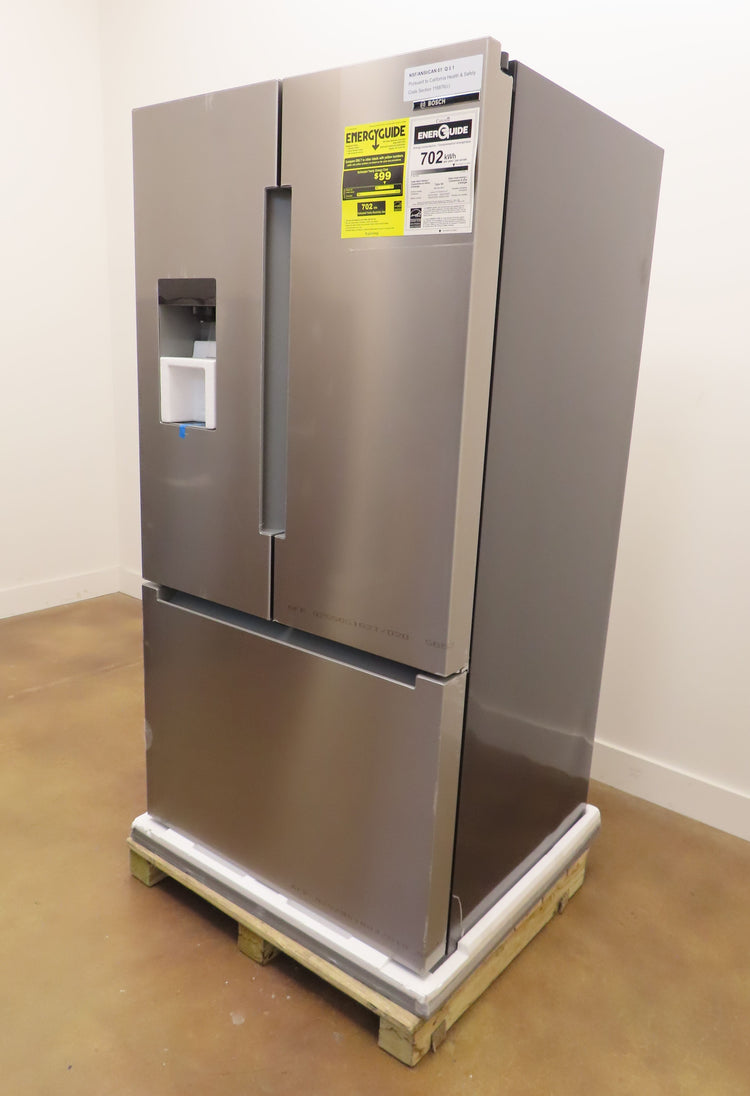 Bosch 100 Series B36FD10ENS 36" Freestanding French Door Smart Refrigerator