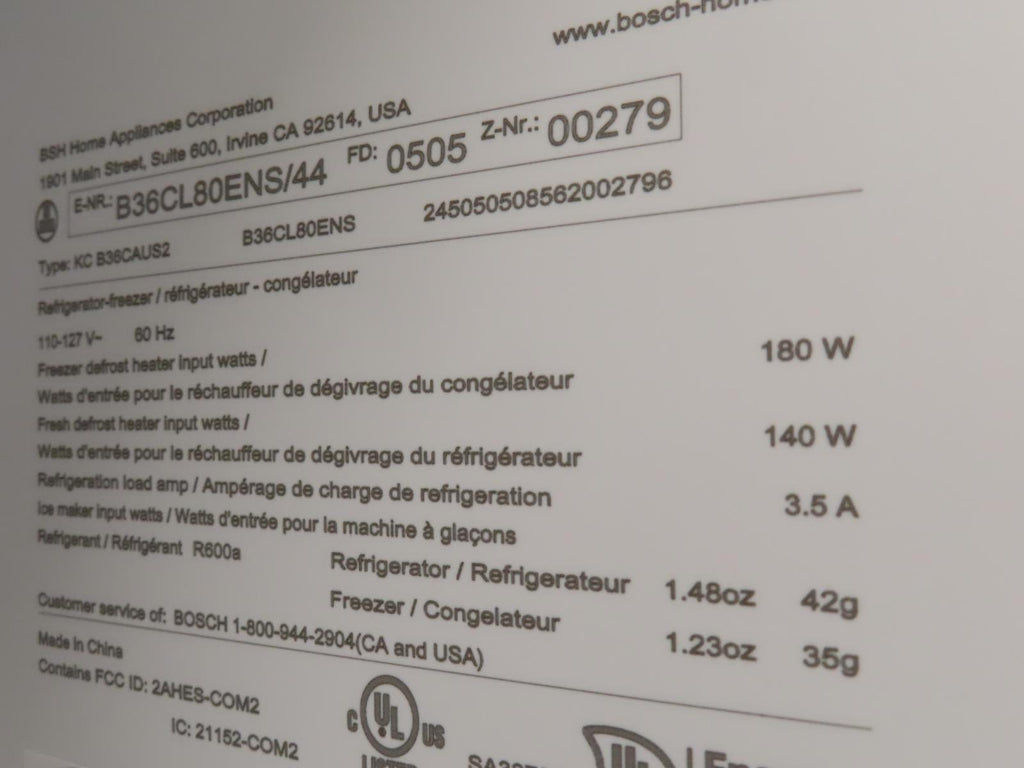 Bosch 800 Series B36CL80ENS 36" Counter Depth French Door Refrigerator S.Steel