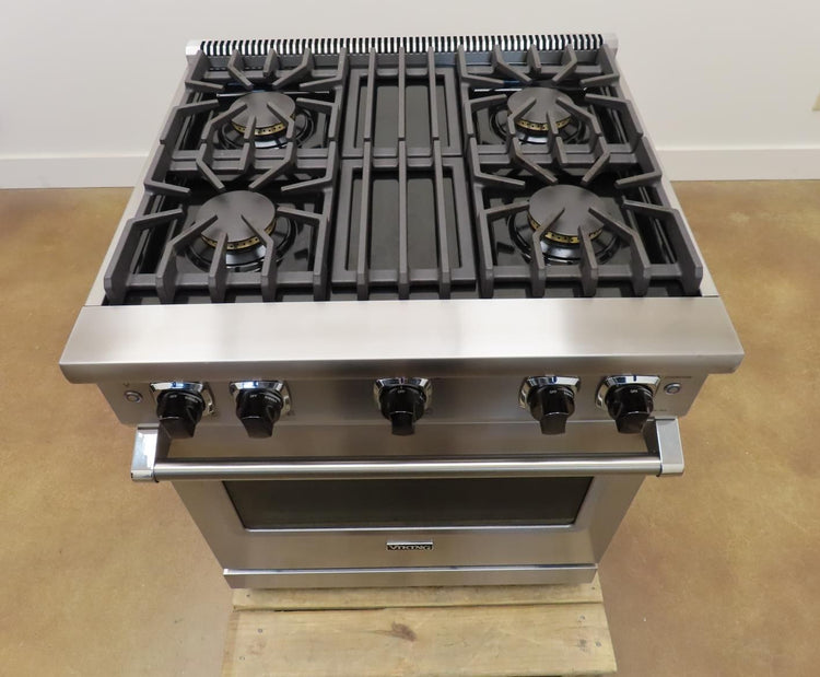 Viking Professional 5 Series 30" 4 Burners Gas Range VGR5304BSS 2025 Model