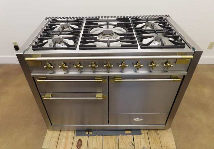 AGA Elise Series Classic Color Col AEL481DFABSS 48" Freestanding Dual Fuel Range